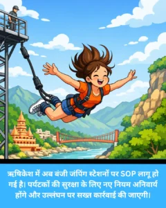 ऋषिकेश में बंजी जंपिंग स्टेशनों के लिए SOP लागू